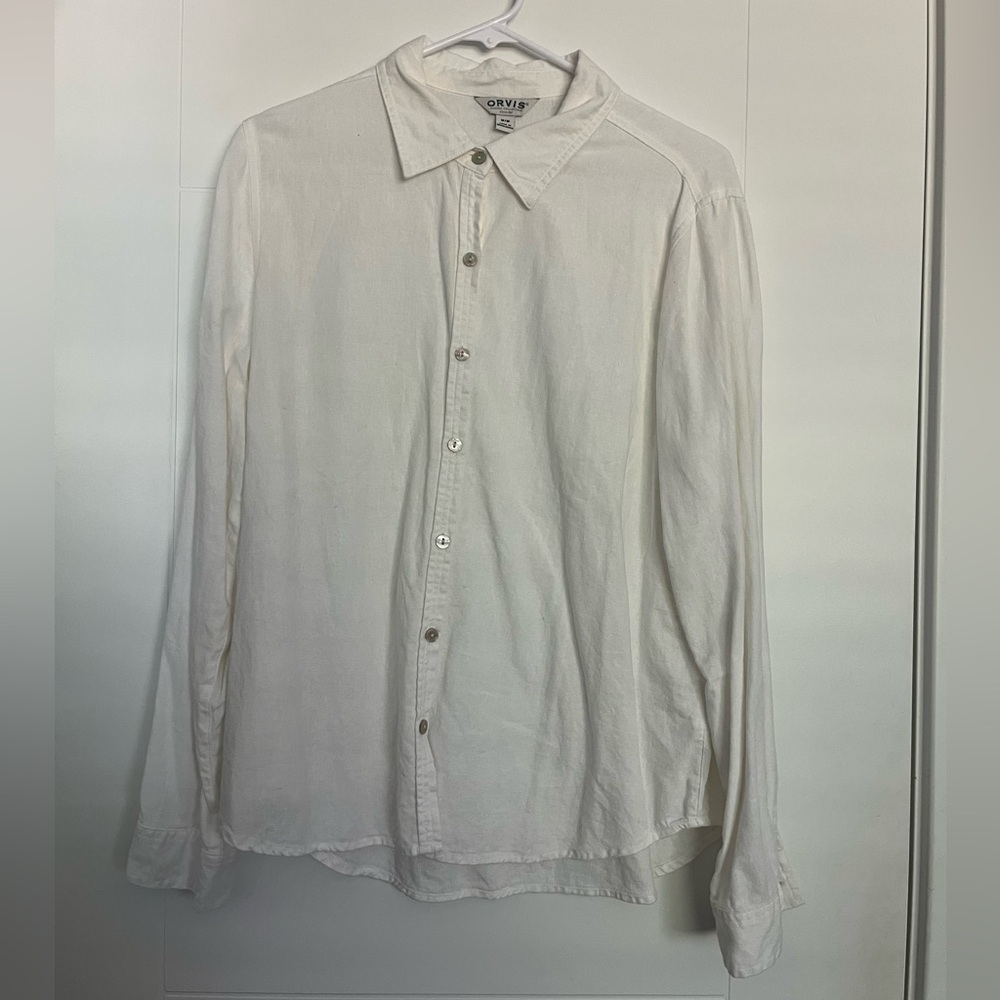 Orvis cute and simple White Casual Button Down Shirt